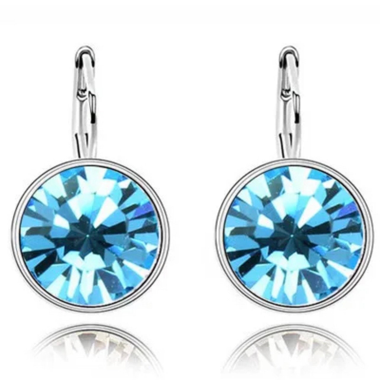 Large Austrian crystal/lever back statement earrings